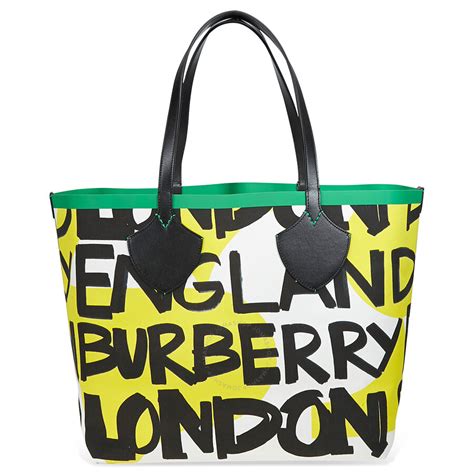 burberry graffiti tote|Burberry Large Graffiti Print Cotton Tote.